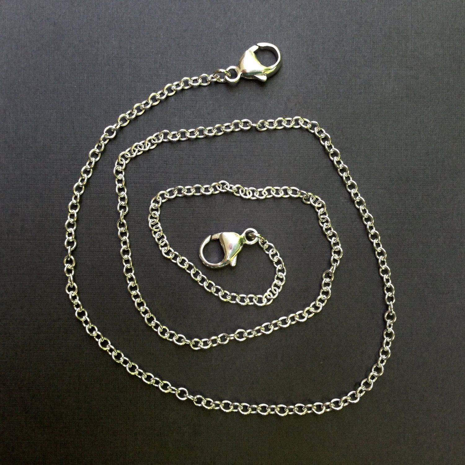 Double Clasp Sterling Silver Cable Chain Detachable Chain for - Etsy