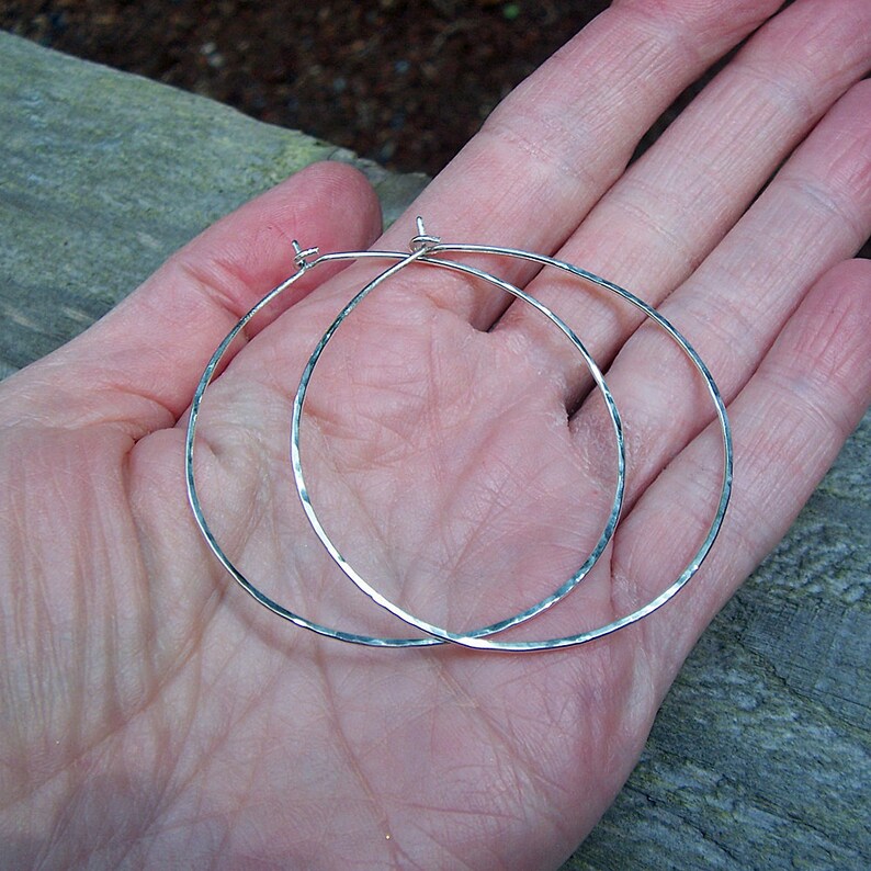 1 1 2 inch sterling silver hoop earrings