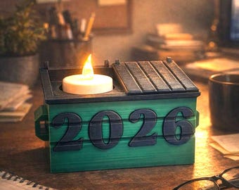 2026 Dumpster Fire Tealight Candle Holder