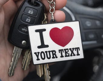 I Heart Custom Made Keychain