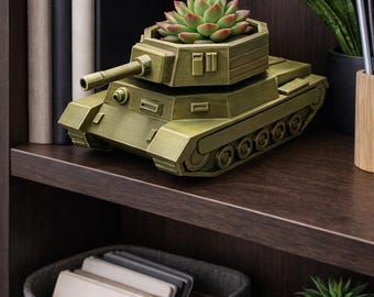 Military Tank Planter – Plant Add-ons - 3D Printed