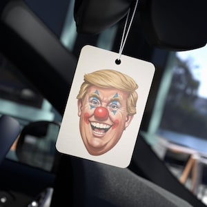 Clown Trump Car Air Freshener, Funny Gift, Car Decor, Air Freshening