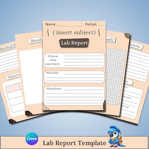 A4 Lab Report Template: Editable Science Investigation (Digital Download)