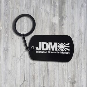 JDM-flaggans stålnyckelring, bilkulturnyckelring, personlig present