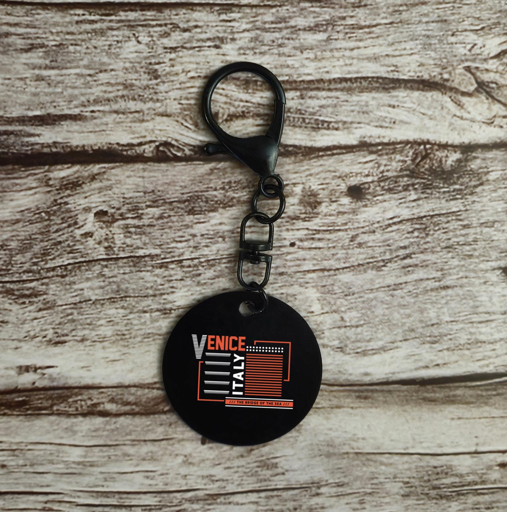 Venice Italy Travel Keychain: Custom Steel Keyring, Car Charm - Etsy