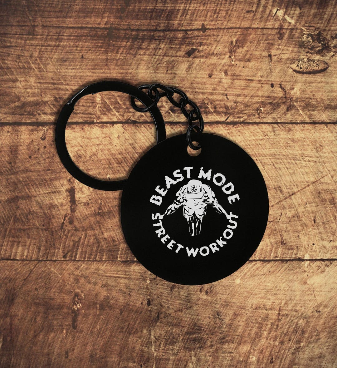 Street Workout Beast Mode Calisthenics Keychain Keyring Tag Keyholder ...