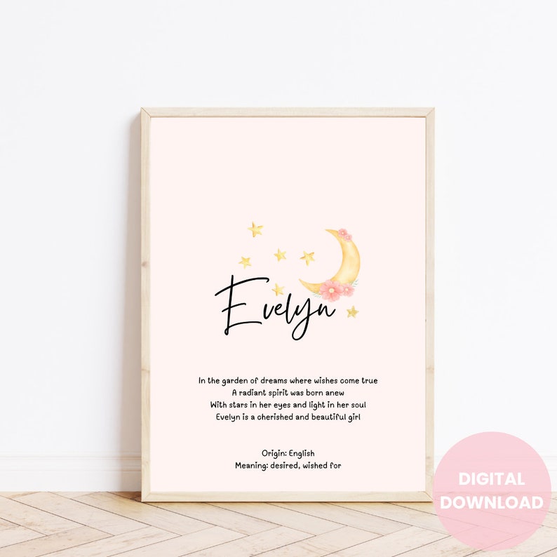 evelyn-baby-name-meaning-wall-art-personalized-nursery-decor-name