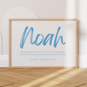 Custom Name Art | Modern Baby Nursery Decor | Name Meaning Print Digital | Baby Shower Gift | Minimalist Name Art | Newborn Keepsake Gift