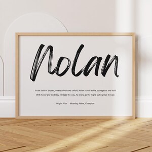 Custom Name Sign | Modern Baby Nursery Decor | Name Meaning Print Digital | Baby Shower Gift | Minimalist Name Art | Newborn Keepsake Gift