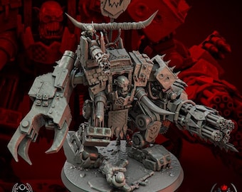 BigBadOrk Boss Miniature • 32mm Scale Grimdark Sci-Fi Ork | 3D Printed Resin | EightLegsMiniatures