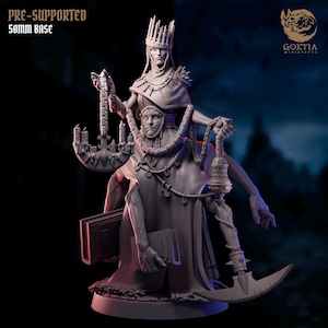 Princess Gunilda of Caleberg – Grimdark Horror Monster Miniature | 32mm Resin Miniature for DnD, Pathfinder, TTRPG, 5e | Goetia Miniatures