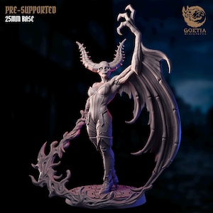 Arvania, The Burning Darkness – Grimdark Horror Monster Miniature | 32mm Resin Miniature for DnD, Pathfinder, TTRPG, 5e | Goetia Miniatures