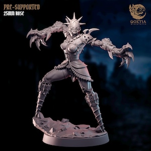 Ivenia Sansa – Horror Monster Miniature | 32mm Resin Miniature for DnD, Pathfinder, TTRPG | Goetia Miniatures