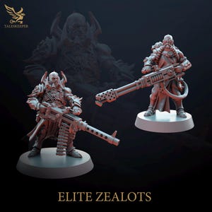 Elite Dark Zealots • 32mm Resin Miniatures for DnD, Pathfinder • Grimdark Cultist Troop Pack | Tales Keeper