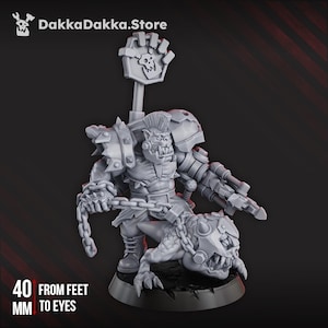 Zargok Da Hogmasta Ork Miniature | 28mm Grimdark Sci-Fi Ork/Orc Leader Boss Mini | 3D Printed Resin Model | DakkaDakkaStore