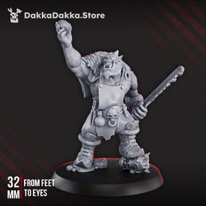 Heala Khan Kork - Ork Miniature | 28mm Grimdark Sci-Fi Ork/Orc Leader Boss Mini | 3D Printed Resin Model | DakkaDakkaStore