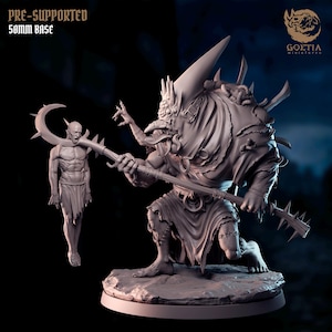 The Swamp Hag – Grimdark Horror Monster Miniature | 32mm Resin Miniature for DnD, Pathfinder, TTRPG, 5e | Goetia Miniatures