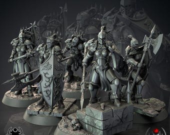 Widows of Heaven Squad • Grimdark 32mm Resin Miniatures for Wargames & TTRPG | EightLegsMiniatures