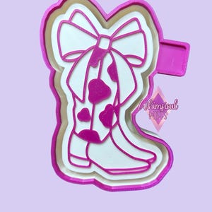 Cowprint Boots with Bow Mold