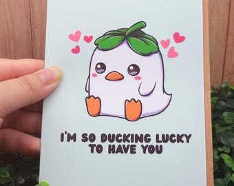 Duck Couples Anniversary Love and Appreciation A2 Size Card with Envelope