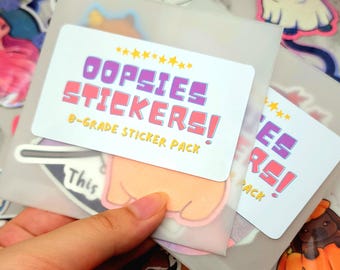 Discounted Vinyl Sticker Pack: 5-Pack B-Grade Stickers (2.5"-3.5")