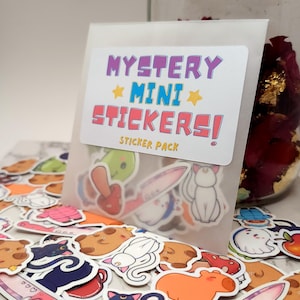 Mini Mystery Sticker Pack | 12 Random Small Vinyl Stickers | Cute Tiny Stickers for Planners, Journals, and Collectors | 1" Stickers