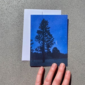 Neowise at Vesper Meadow Notecard