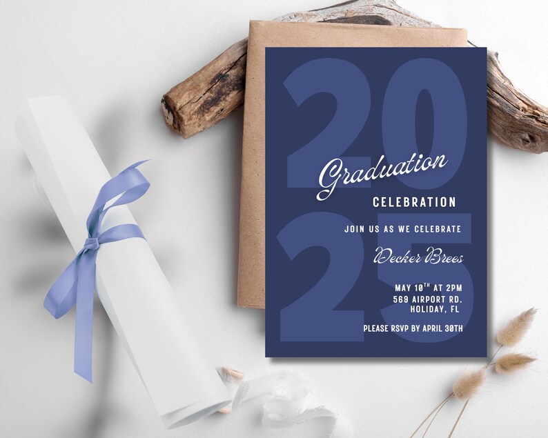 EDITABLE Graduation Party Invitation TEMPLATE | Customizable Digital ...