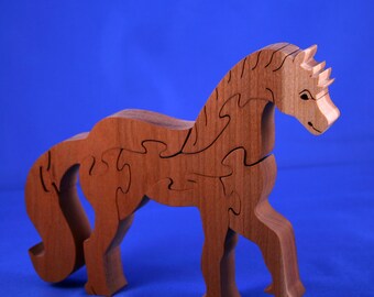 Pony, wooden animal puzzle