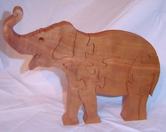 Elephant, wooden puzzle