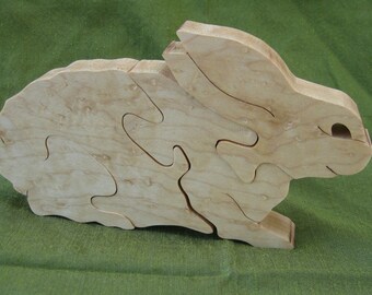 Bunny, wooden puzzle