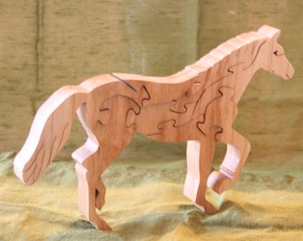 Horse, wooden puzzle