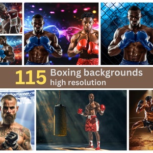 Boxing & MMA Digital Backdrops: 115 Sports Photography Backgrounds (Digital Download)