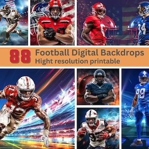 88 Fußball Fotografie Kulissen: American Football Poster Hintergründe (Digitaler Download)