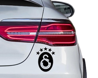 Pegatina Galatasaray 5 Yildiz Campeón para el Coche Estambul Turquía Türkiye