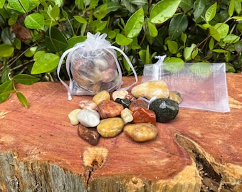 Texas Hill Country Treasures: Bag of Tumbled & Polished Rocks for Nature Lovers