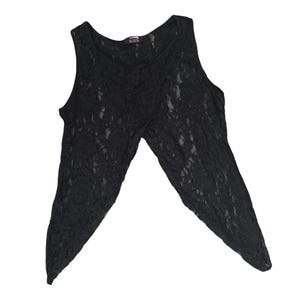 Vintage Y2K Black Lace Cami Top