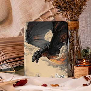 Customized Fourth Wing dragon Kindle case, Paperwhite case 12th gen, 10th 11th Case, All New Kindle cover, Kobo Case, Oasis Case, Auto Wake