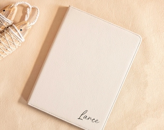Custom PU Leather iPad Case with Pen Holder, Personalized Cover,iPad Pro 11” 2022,iPad Pro 12.9'' 2021,iPad Mini 5 6 Mini 7 Case Cover Gifts