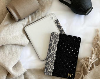 Personalized Kindle Case, Kindle Paperwhite Cover, Kindle 12th 11th Gen Case, Black Lace Coquette Cover, Reader Gift