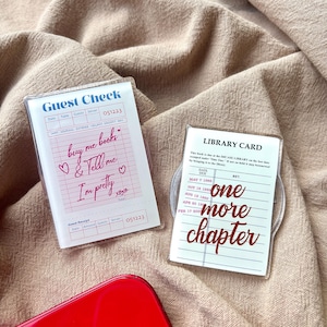 Library Card Phone Grip |Guest Check Magsafe grip | Kindle Grips | Phone Holder |  Kobo Grips | Kindle Accessory|Kindle Sticker|Gift for her