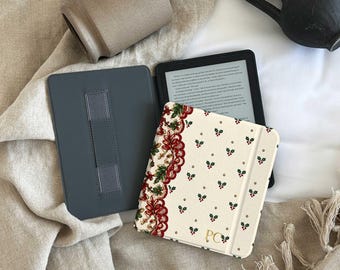 Personalized Halloween Kindle Case, Gothic Lace Cat & Pumpkin Cover, Paperwhite 12th 11th, Colorsoft, Spooky Book Lover Gift