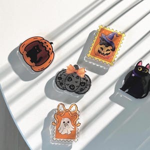 Halloween Phone Grip |Pumpkin Magsafe grip |Ghost Kindle Grips | Phone Holder|Kindle Sticker | Gift for her|Cute decorate|back to school