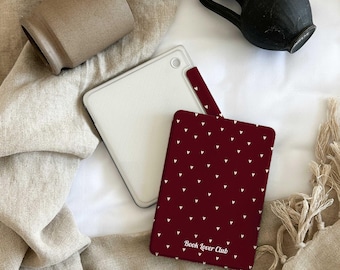 Personalized Berry Reader Club Kindle Case, Custom Name E-Reader Cover, Cute Coquette Book Lover Gift, Kindle Paperwhite Case