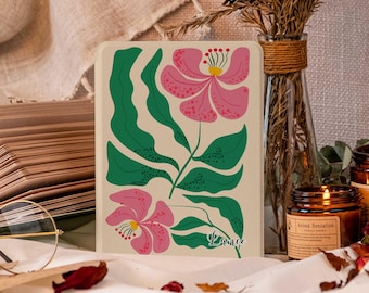 Hand-painted flowers cover all new Kindle case, Kindle Case 2024, Paperwhite 11th, Kobo Case, Kindle Colorsoft Case, Kindle Oasis,Clear back