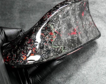 Red Forged Carbon Shark Fin Antenna – Handcrafted