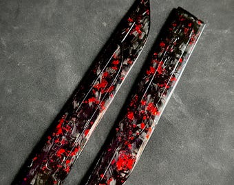 Hand-forged carbon side badges, sold in pairs, for GTI or GTD