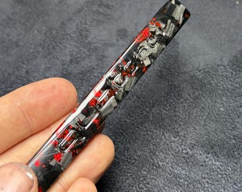 Red forged carbon quattro badge