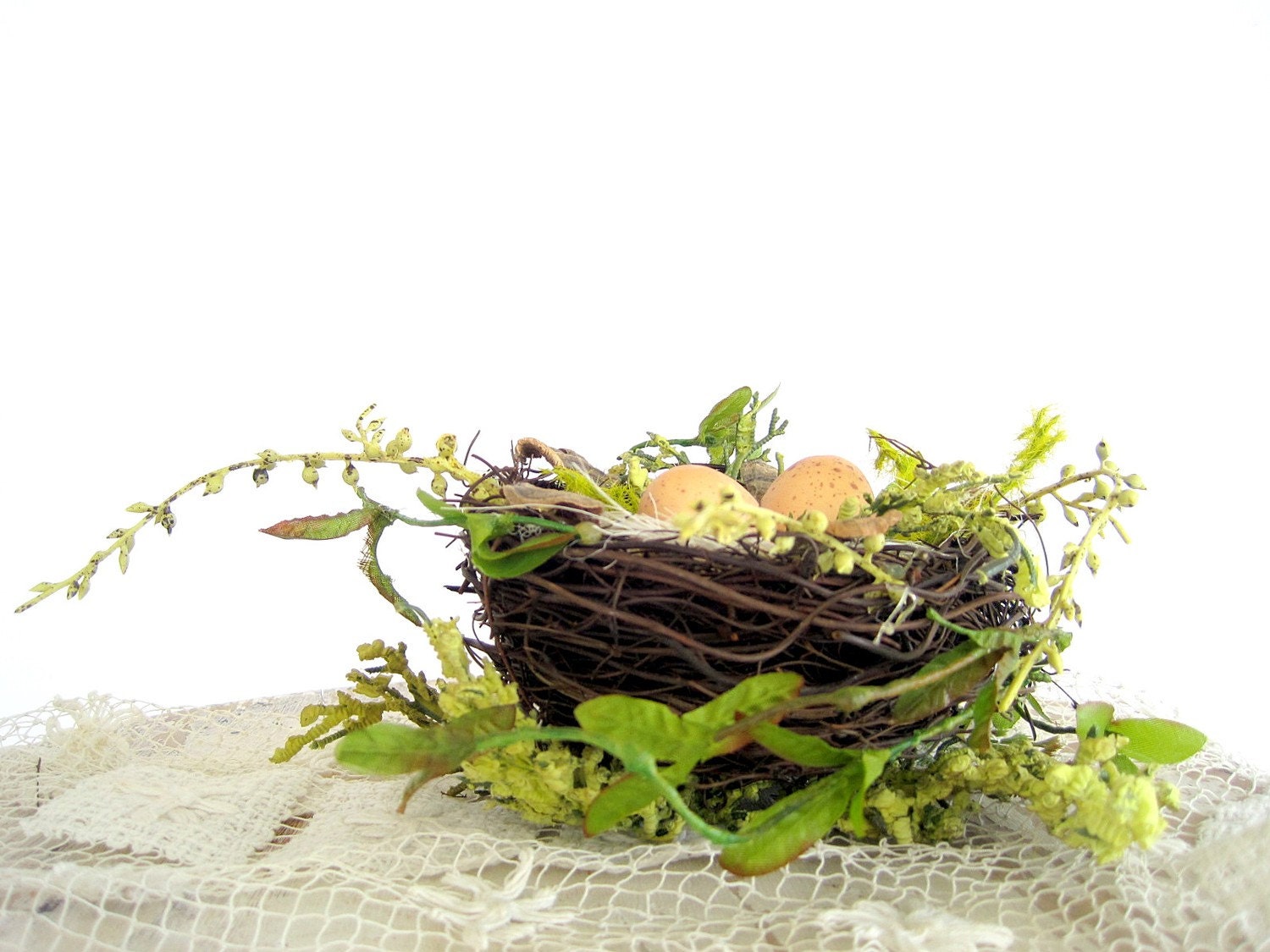CUSTOM FOR ANGIE Decorative Bird Nest Wedding Nest with Eggs / Etsy