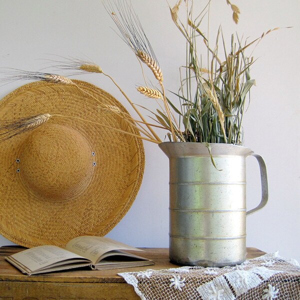 Vintage Industrial Metal Pitcher